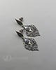 kolczyki wire wrapping Sindarin - Narn labradoryt 3