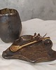 kubki Unikatowy kubek  ceramiczny Matero 400ml do yerba mate +spodek liść 1