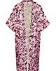 sukienki midi damskie KIMONO długie/ sukienka kopertowa w kwiaty różowa, autorski wzór 100%wiskoza 5