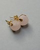 kolczyki z kamieniami Dots - kwarc pink /alloys collection/ - sztyfty 2