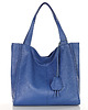 torby na ramię Modna torebka damska skórzany shopper bag - MARCO MAZZINI niebieska 2