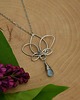 wisiory Wisiorek kwiat lotosu labradoryt wire wrapping 4