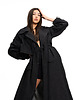 płaszcze damskie Trencz maxi oversize denim washed black 2