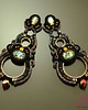 kolczyki soutache Bardzo długie czarno tęczowe kolczyki sutasz 6