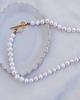 bransoletki z kamieni naturalnych Choker z dużych naturalnych Pereł - Złote Wykończenie 3