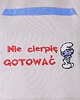 fartuchy kuchenne Fartuch Kuchenny bawełniany beżowy haftowany NIE CIERPIĘ GOTOWAĆ - PREZENT 2