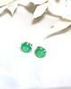 kolczyki z masy plastycznej Kolczyki  jadeitowe, sztyfty srebrne 2