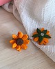 kolczyki z masy plastycznej Kolczyki słoneczniki handmade Polska polimerowa glina 1