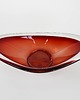 patery i talerze Patera rubinowa, szkło Murano, włoski design, lata 60, produkcja: Włochy 5