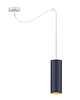 lampy wiszące Jednopłomienna lampa wisząca tuba z abażurem VIZELA GOLD T1 7