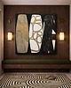 obrazy Obraz elegancki 120x120cm  strukturalny złoto beż czerń biały 1