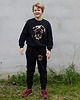 bluzy dla chłopców Bluza dziecięca z haftem lwa 1