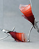 kolczyki wire wrapping Srebrne kolczyki koła pomarańczowe 5