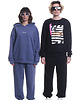 bluza z kapturem damska Bluza hoodie oversize chabrowa 1
