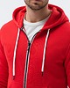 bluzy męskie Bluza męska rozpinana z kapturem BASIC - czerwona V9 B977 1