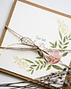 kartki scrapbooking Kartka na ślub rustykalna Wianek z kwiatem i listkami 3