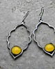 kolczyki wire wrapping Świetlisty żółty - kolczyki 1