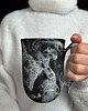 kubki Duży Kubek Ceramiczny 500ml Czarny Marmur 2