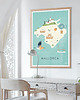 plakaty Plakat Majorka - mapa graficzna 1