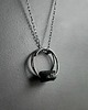 srebrne naszyjniki Naszyjnik Pierścionek z łańcuszkiem BLACK amulet 1