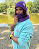 czapki damskie Męska czapka beanie z bawełny logo kolorowe Fiolet 5