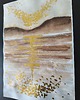 grafiki i ilustracje PROMOCJA! Złote akwarele 30x42 abstrakcja morze szlagmetal złoto folia Golden 6