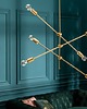 lampy wiszące Lampa wisząca złota metalowa 100x86x10cm 2