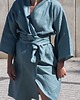 bluzki kimonowe damskie Lniane kimono maxi 100% LEN 1