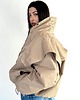 kurtki damskie Parachute oversize bomber jacket mocca 4