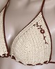 stroje kąpielowe i kostiumy kąpielowe damskie Bikini szydełkowe z aplikacją 4