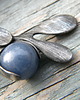 kolczyki wire wrapping jeansowy  jadeit  - gałązki - kolczyki 4