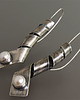 kolczyki wire wrapping zakręcone perły - kolczyki 3