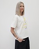 t-shirt damskie Bawełniany t-shirt o swobodnym kroju z modnym printem 4