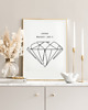 grafiki i ilustracje PLAKAT diament, shine bright like diamond 1
