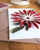 kartki scrapbooking Kartka z papierowym kwiatem bordo 2