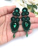 kolczyki soutache Lady kolczyki sutasz zielone wieczorowe lekkie z kryształkami 1