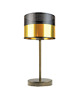lampy stołowe Czarna lampa stołowa do salonu z dwukolorowym abażurem NICEA GLAM 4