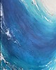 obrazy Granatowy obraz abstrakcyjny "Arctic" ręcznie malowany na płótnie 60x60 cm 5