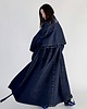 płaszcze damskie Trencz maxi oversize denim dark blue 7