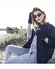 rękawiczki damskie Navy blue alpaca / gloves 1