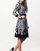 sukienki midi damskie Sukienka ZUZA Midi barok + czarny 4
