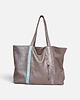 torby na ramię Shoper bag brązowa torba z pomarańczem 5
