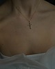 złote naszyjniki Złoty naszyjnik z krzyżem SWAROVSKI CRYSTAL 3