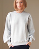 bluza bez kaptura damska Bluza Bufiaste rękawy Szara 1