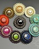 broszki Fleur de bronzite, broszka z bronzytem, beading 5
