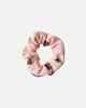 gumki do włosów Scrunchie gumka frotka wąska - różowa w krople 1