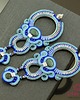 kolczyki soutache Bardzo długie niebieskie kolczyki sutasz 2
