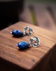 kolczyki srebrne YATO - srebro i lapis lazuli 4