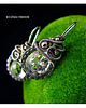 kolczyki wire wrapping Kolczyki Dragony - Kryształ Górski Srebro 1