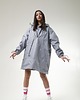 kurtki damskie Kurtka wiatrówkaanorak  longline szara 2